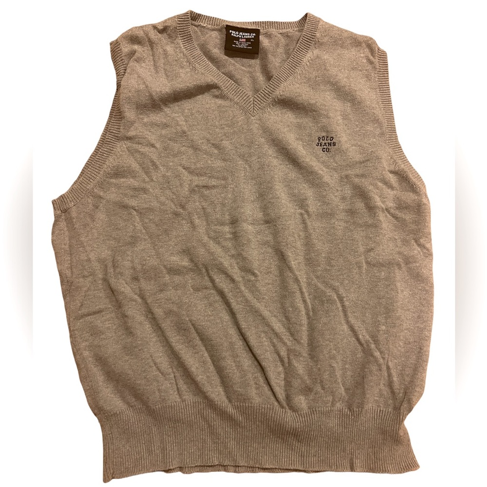 polo jeans co ralph lauren grey v-neck sweater vest